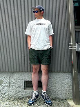 「アイテム（Tシャツ/カットソー）」を使った、タケウチ☆ボンバイエさん（メンズ・173cm）の夏コーディネート