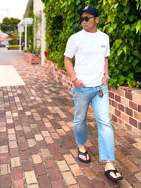 「OOFOS（ウーフォス）のOOFOS / Ooriginal Sandals（サンダル）」を使った、タケウチ☆ボンバイエさん（メンズ・173cm）の秋コーディネート