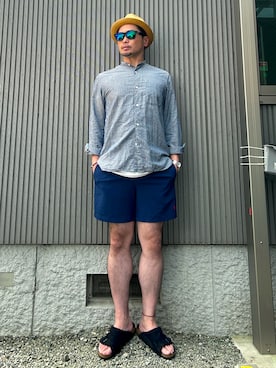「贅沢海鮮丼のアイテム（その他）」を使った、タケウチ☆ボンバイエさん（メンズ・173cm）の夏コーディネート