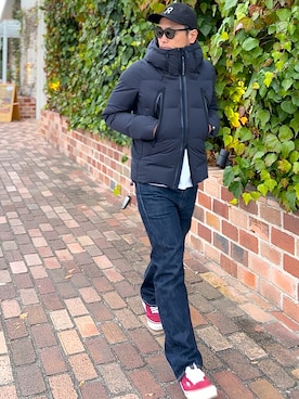 「アイテム（スニーカー）」を使った、タケウチ☆ボンバイエさん（メンズ・173cm）の冬コーディネート