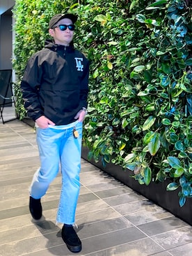 「アイテム（ナイロンジャケット）」を使った、タケウチ☆ボンバイエさん（メンズ・173cm）の春コーディネート