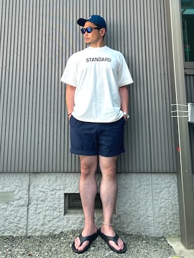 「Ron Herman（ロン ハーマン）のアイテム（帽子）」を使った、タケウチ☆ボンバイエさん（メンズ・173cm）の夏コーディネート
