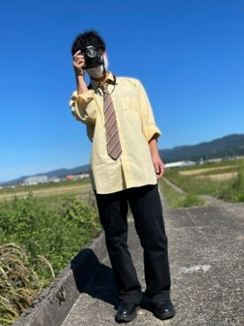 「ファッションの力を信じよう」｜「アイテム（フォーマルスーツ/小物）」を使った、おぞっ子さん（メンズ・165cm）の秋コーディネート