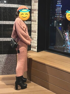 「GRL」｜「アイテム（ハンチング/ベレー帽）」を使った、1000さん（レディース・155cm）の冬コーディネート