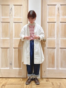 「チロリアンシューズ」｜「アイテム（雑貨/ホビー）」を使った、はまなかさん（レディース・151cm）の冬コーディネート