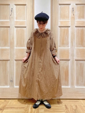 「オリーブ」｜「アイテム（バレエシューズ）」を使った、はまなかさん（レディース・151cm）の夏コーディネート