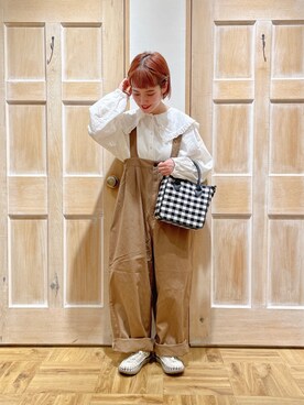 「カジュアルガーリー」｜「アイテム（雑貨/ホビー）」を使った、はまなかさん（レディース・151cm）の秋コーディネート