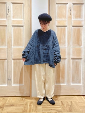 「Samansa Mos2（サマンサ モスモス）のアイテム（ピアス（両耳用））」を使った、はまなかさん（レディース・151cm）の秋コーディネート