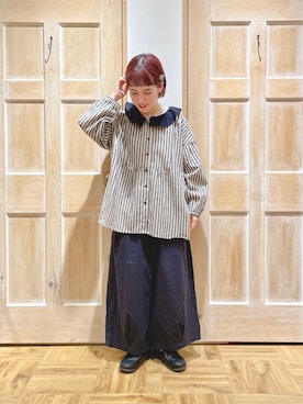 「配色」｜「アイテム（その他）」を使った、はまなかさん（レディース・151cm）の秋コーディネート