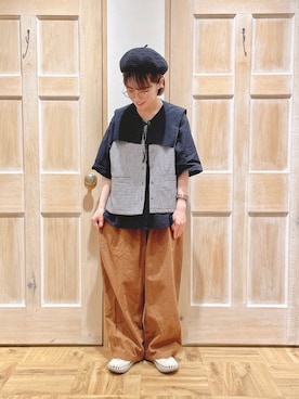 「初秋コーデ」｜「アイテム（その他雑貨）」を使った、はまなかさん（レディース・151cm）の夏コーディネート