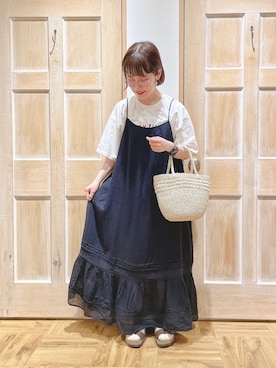 「キャミワンピ」｜「アイテム（雑貨/ホビー）」を使った、はまなかさん（レディース・151cm）の夏コーディネート