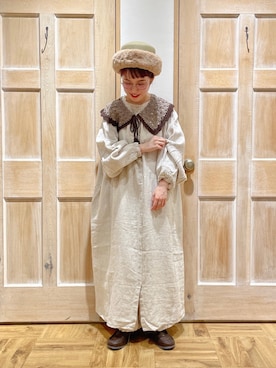 「ボア」｜「アイテム（雑貨/ホビー）」を使った、はまなかさん（レディース・151cm）の秋コーディネート
