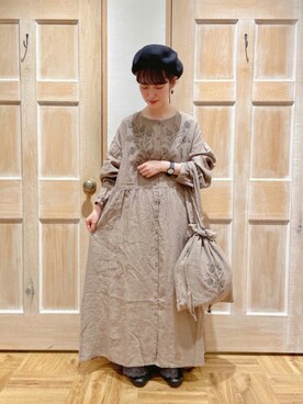 「Samansa Mos2（サマンサ モスモス）のアイテム（ピアス（両耳用））」を使った、はまなかさん（レディース・151cm）の秋コーディネート