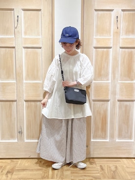 「ボーイッシュ」｜「アイテム（雑貨/ホビー）」を使った、はまなかさん（レディース・151cm）の春コーディネート