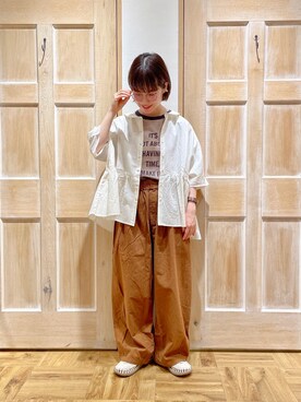 「初秋コーデ」｜「アイテム（その他雑貨）」を使った、はまなかさん（レディース・151cm）の夏コーディネート