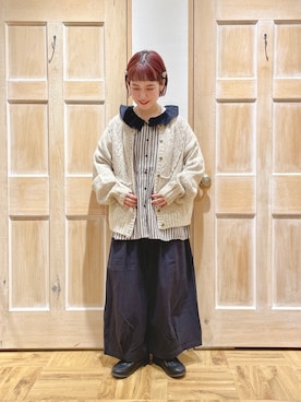 「配色」｜「アイテム（雑貨/ホビー）」を使った、はまなかさん（レディース・151cm）の秋コーディネート