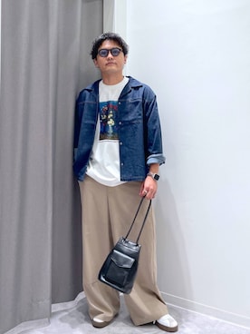 「デニムシャツ」｜むーやんさん（メンズ・169cm）の秋コーディネート
