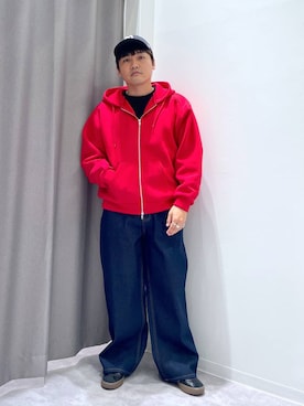 「アイテム（パーカー）」を使った、むーやんさん（メンズ・169cm・30代）の秋コーディネート