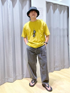 「アイテム（帽子）」を使った、むーやんさん（メンズ・169cm・30代）の夏コーディネート