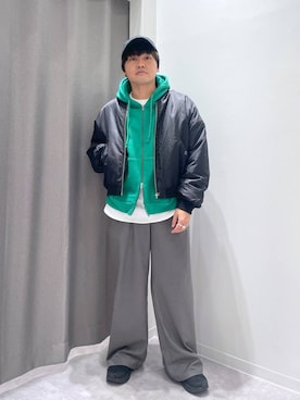 「New Balance」｜「アイテム（ブルゾン）」を使った、むーやんさん（メンズ・169cm）の冬コーディネート