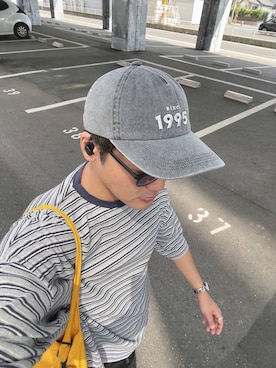 「アイテム（キャップ）」を使った、むーやんさん（メンズ・169cm・30代）の夏コーディネート