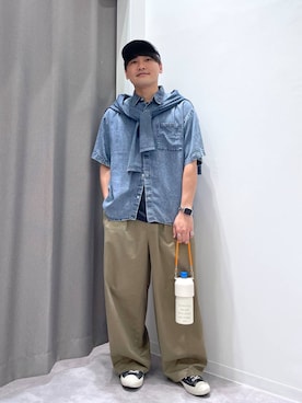 「LAKOLE（ラコレ）のアイテム」を使った、むーやんさん（メンズ・169cm）の春コーディネート