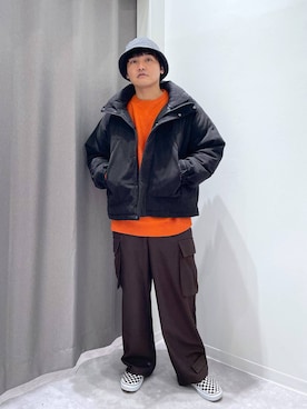 「おでかけ」｜「アイテム（ジャケット/アウター）」を使った、むーやんさん（メンズ・169cm）の冬コーディネート