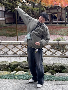 「アイテム（ブルゾン）」を使った、むーやんさん（メンズ・169cm・30代）の秋コーディネート