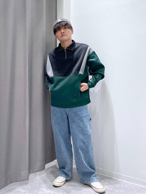 セール】切替ハーフZIPプルオーバー / 147405（スウェット）｜LAKOLE