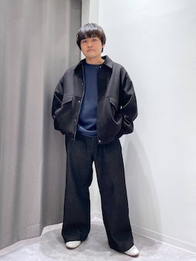 「アイテム（ブルゾン）」を使った、むーやんさん（メンズ・169cm・30代）の冬コーディネート