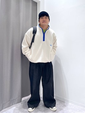 「おでかけ」｜「アイテム（キャップ）」を使った、むーやんさん（メンズ・169cm）の冬コーディネート