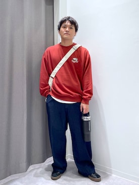 「アイテム（水筒）」を使った、むーやんさん（メンズ・169cm）の秋コーディネート