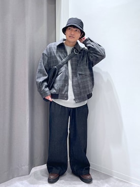 「おでかけ」｜「アイテム（ジャケット/アウター）」を使った、むーやんさん（メンズ・169cm）の冬コーディネート