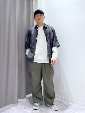 「アイテム（バックパック/リュック）」を使った、むーやんさん（メンズ・169cm）の秋コーディネート