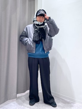 「アイテム（ブルゾン）」を使った、むーやんさん（メンズ・169cm・30代）の冬コーディネート