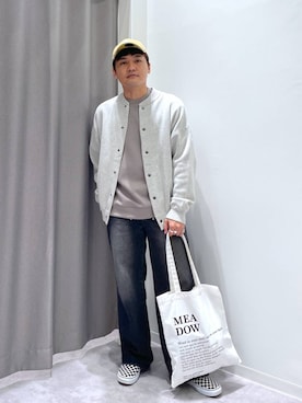 「アイテム（カーディガン/ボレロ）」を使った、むーやんさん（メンズ・169cm・30代）の秋コーディネート