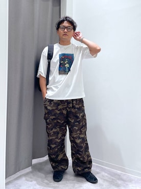 「アイテム（バックパック/リュック）」を使った、むーやんさん（メンズ・169cm・30代）の秋コーディネート