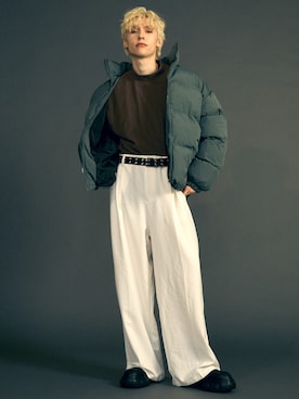 「Shoowtime（ショウタイム）のアイテム（パンツ）」を使った、Model Galleryさん（メンズ・180cm）の秋コーディネート