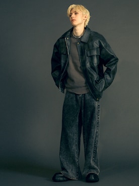 「Shoowtime（ショウタイム）のアイテム（ブルゾン）」を使った、Model Galleryさん（メンズ・180cm）の秋コーディネート