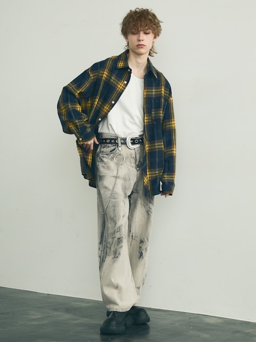 再入荷アイテム セール】oversized casual check shirt / オーバーサイズ その他