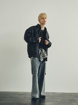 「Shoowtime（ショウタイム）のアイテム（ブルゾン）」を使った、Model Galleryさん（メンズ・180cm）の秋コーディネート