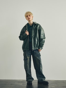 「Shoowtime（ショウタイム）のアイテム（ブルゾン）」を使った、Model Galleryさん（メンズ・180cm）の秋コーディネート
