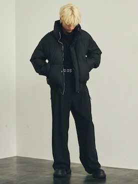 「Shoowtime（ショウタイム）のアイテム（パンツ）」を使った、Model Galleryさん（メンズ・180cm）の秋コーディネート