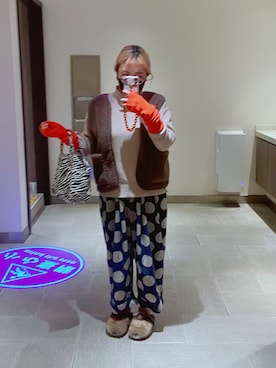 「NET（ネット）のアイテム（その他アウター）」を使った、黛玉さん（レディース・157cm）の冬コーディネート