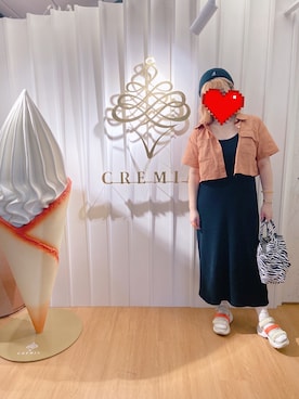 「SKECHERS（スケッチャーズ）のアイテム（サンダル）」を使った、黛玉さん（レディース・157cm）の春コーディネート