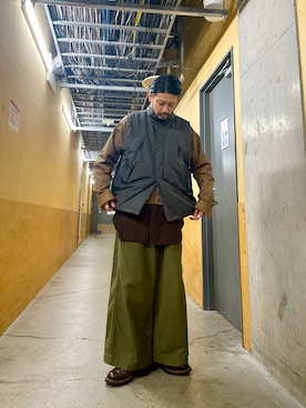 「FREDY&GLOSTER」｜「アイテム（ダウンベスト）」を使った、MURAYAMAさん（メンズ・172cm）の冬コーディネート