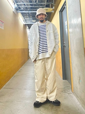 「ARMY TWILL（アーミーツイル）のアイテム（シャツ/ブラウス）」を使った、MURAYAMAさん（メンズ・172cm）の冬コーディネート