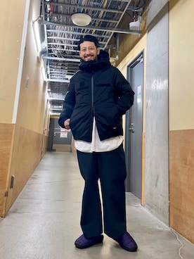 「gloster」｜「アイテム（ダウンジャケット/コート）」を使った、MURAYAMAさん（メンズ・172cm）の冬コーディネート