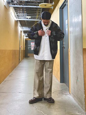 「ARMY TWILL（アーミーツイル）のアイテム（シャツ/ブラウス）」を使った、MURAYAMAさん（メンズ・172cm）の冬コーディネート