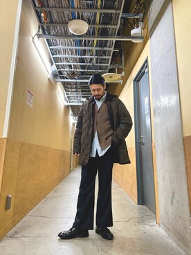 「TAION」｜「アイテム（ブルゾン）」を使った、MURAYAMAさん（メンズ・172cm）の冬コーディネート